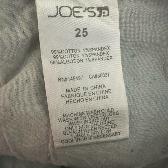 Joe’s Jeans High Rise Straight Ankle Size 25 Blue Denim Jeans - Picture 5 of 12